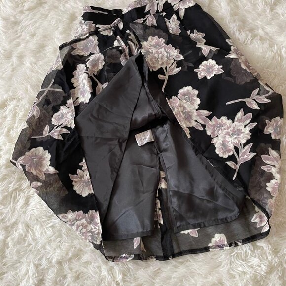 Majes Skirt with Shorts Floral Print Black - Picture 4 of 5